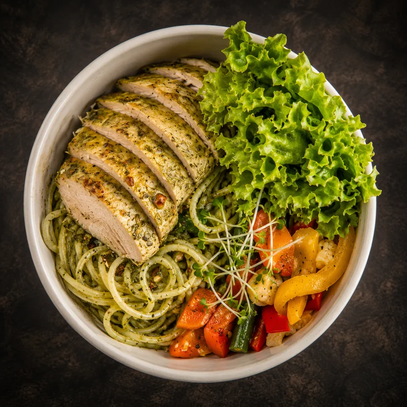 Pesto Chicken Pasta Bowl
